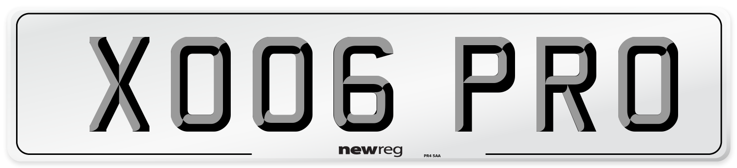 XO06 PRO Number Plate from New Reg